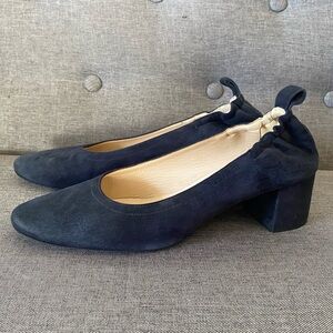 Everlane Day Heel - Navy Suede - Size 10